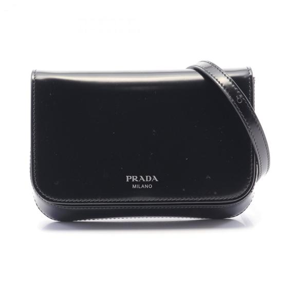 PRADA Black Leather Shoulder Bag - Picture 1 of 5